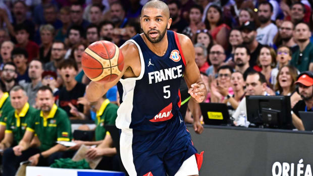 Nicolas Batum ( 5 - France ) - BASKET : France vs Lituanie - Amical - 09/08/2023 FedericoPestellini/Panoramic PUBLICATIONxNOTxINxFRAxBEL  